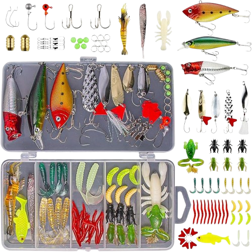 Freshwater Multi-Species Kit with Spoons, Soft Plastics & Storage Box